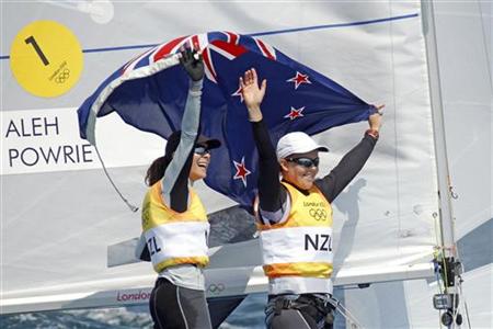 NZL 470 women gold celebrate