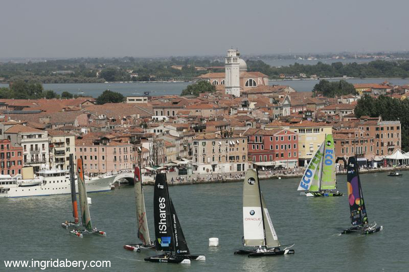 Extreme 40 fleet at the iShares Cup in Venice