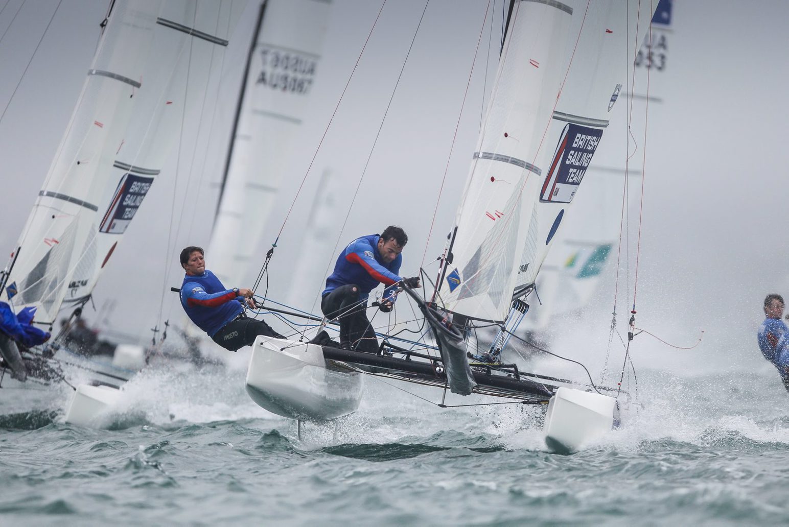 Lucy Macgregor and Tom Phipps in the Nacra 17 